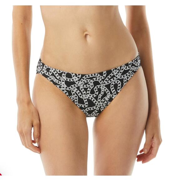 MICHAEL KORS Black & White Chain Link Bikini Bottom XS - Picture 1 of 6